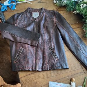 Maurices Faux Leather Light Weight Jacket Size Large